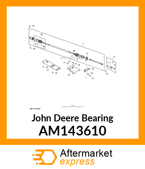 BEARING, PILLOW BLOCK, DOUBLE AM143610