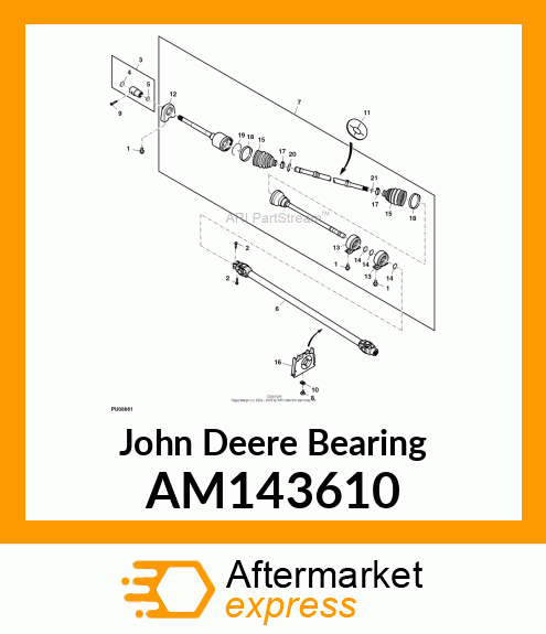 BEARING, PILLOW BLOCK, DOUBLE AM143610