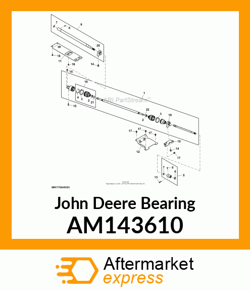 BEARING, PILLOW BLOCK, DOUBLE AM143610