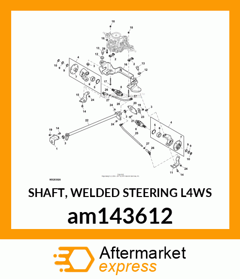 SHAFT, WELDED STEERING L4WS am143612
