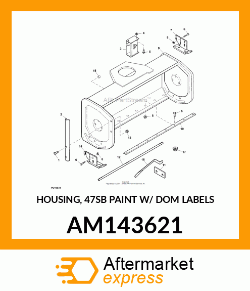 HOUSING, 47SB (PAINT W/ DOM LABELS) AM143621