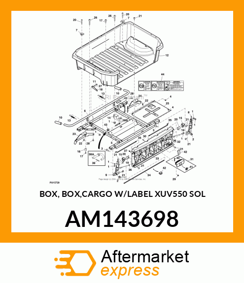 BOX, BOX,CARGO W/LABEL (XUV550)_SOL AM143698