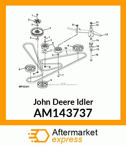 PULLEY, 5IN FLAT AM143737