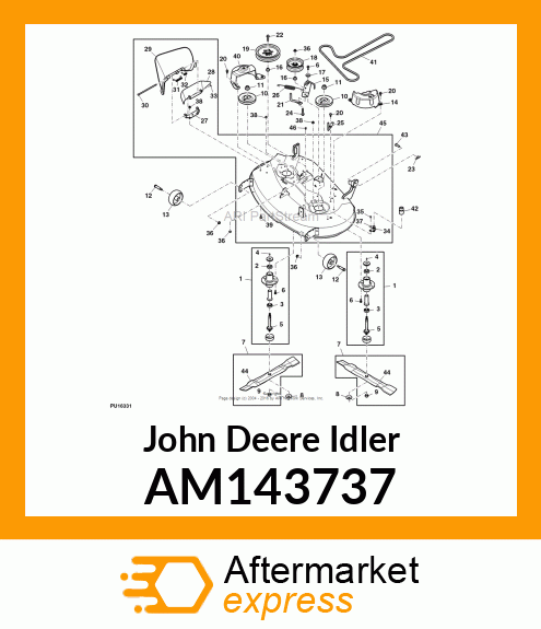 PULLEY, 5IN FLAT AM143737