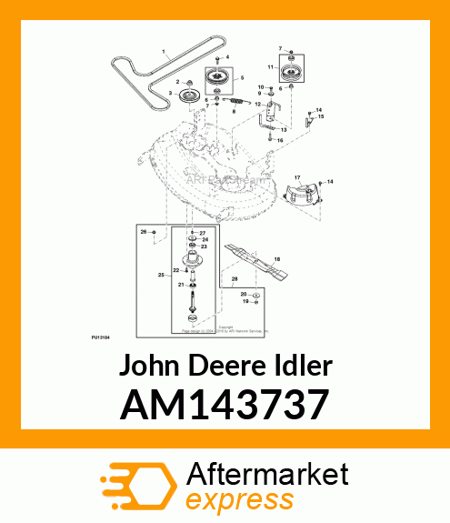 PULLEY, 5IN FLAT AM143737