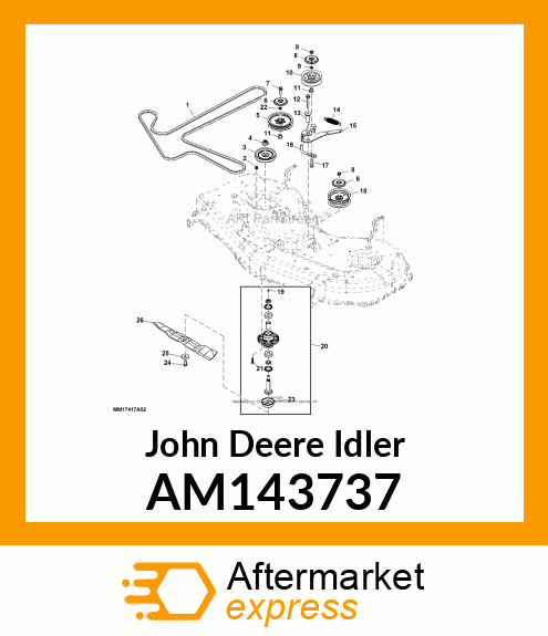 PULLEY, 5IN FLAT AM143737