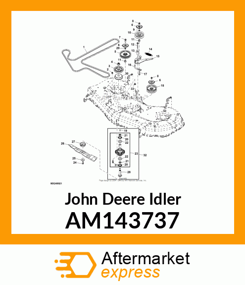 PULLEY, 5IN FLAT AM143737