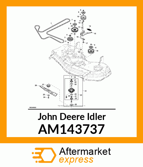 PULLEY, 5IN FLAT AM143737