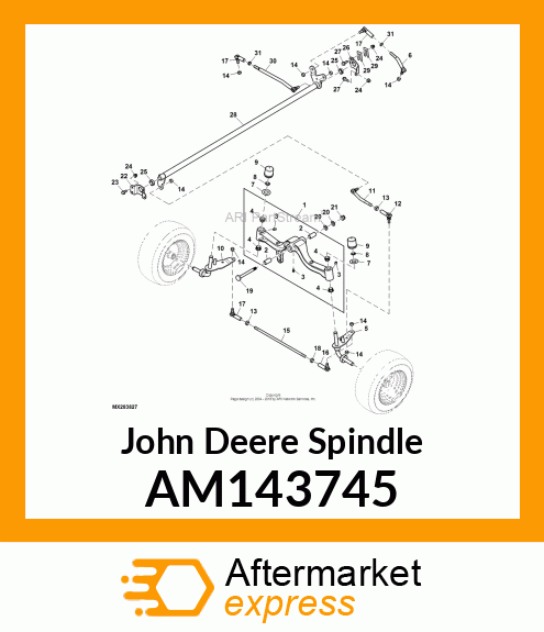 SPINDLE, LH L4WS PWR AM143745