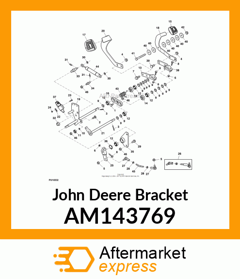 BRACKET, FORWARD REVERSE PEDAL AM143769