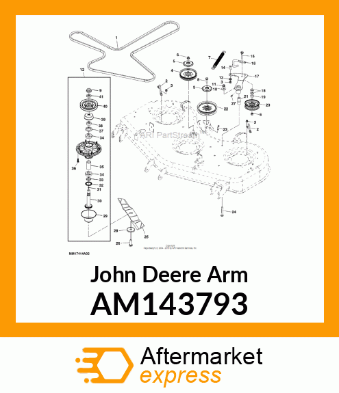 ARM, SERVICEABLE IDLER AM143793