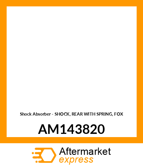 Shock Absorber - SHOCK, REAR WITH SPRING, FOX AM143820