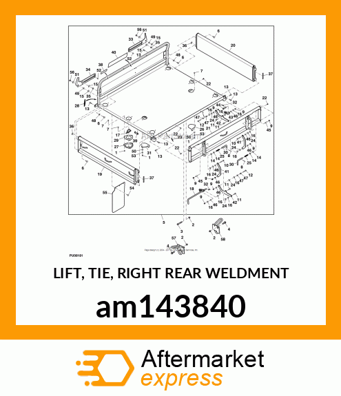 LIFT, TIE, RIGHT REAR WELDMENT am143840