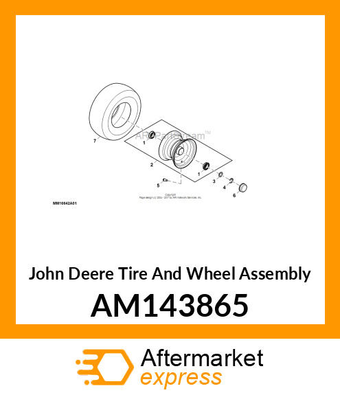 TIRE AND WHEEL ASSEMBLY, WHEEL, ASM AM143865