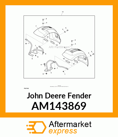 MOUNTING, FENDER WELDED 2WD RH AM143869