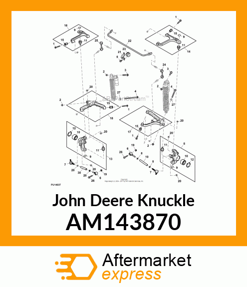 KNUCKLE, KNUCKLE, REAR LEFT ASSEMBL AM143870