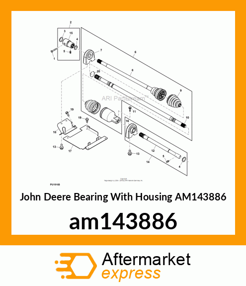 BEARING, PILLOW BLOCK, DOUBLE SEAL am143886