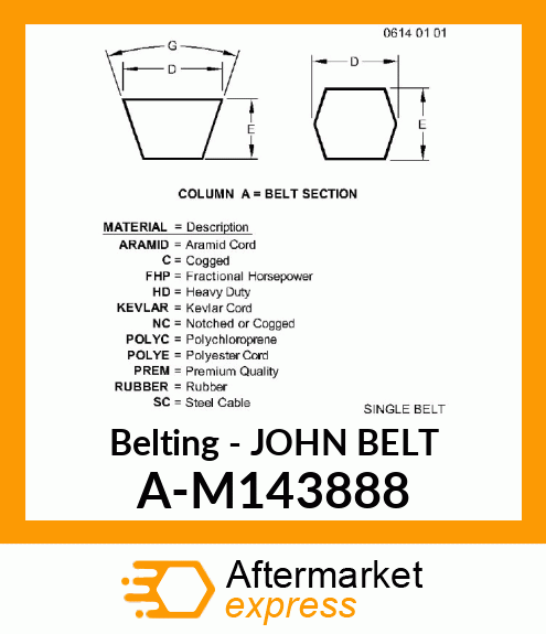 Belting - JOHN BELT A-M143888