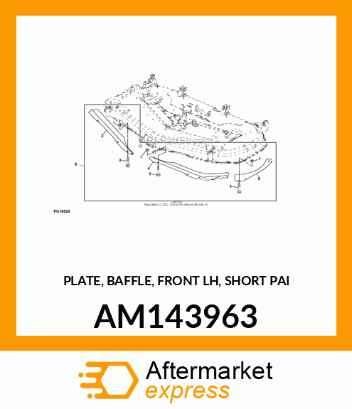 PLATE, BAFFLE, FRONT LH, SHORT PAI AM143963