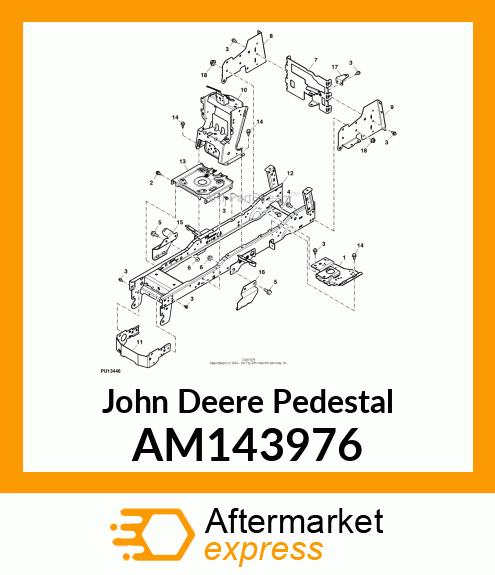 PEDESTAL, WELDMENT, MANUAL PEDESTAL AM143976