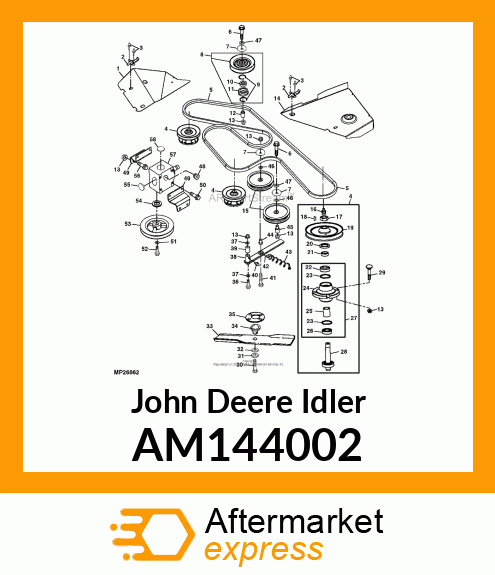 IDLER, IDLER, FLAT SPLIT, 6IN DIAME AM144002