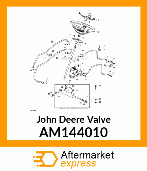 VALVE, STEERING AND SPOOL AM144010