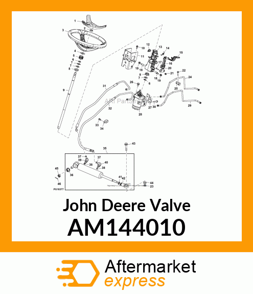 VALVE, STEERING AND SPOOL AM144010