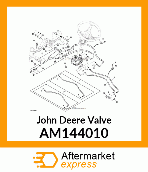 VALVE, STEERING AND SPOOL AM144010