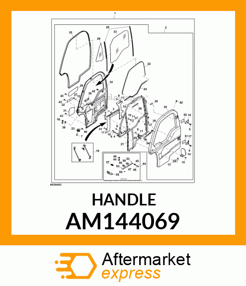 HANDLE, LOCKING AM144069