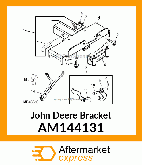 BRACKET, WLDMNT, WINCH CARRIER 2 IN AM144131