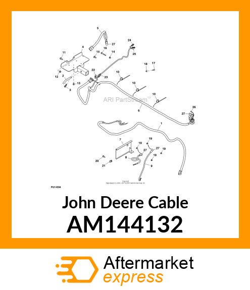 CABLE, CABLE, WINCH REAR MOUNT AM144132