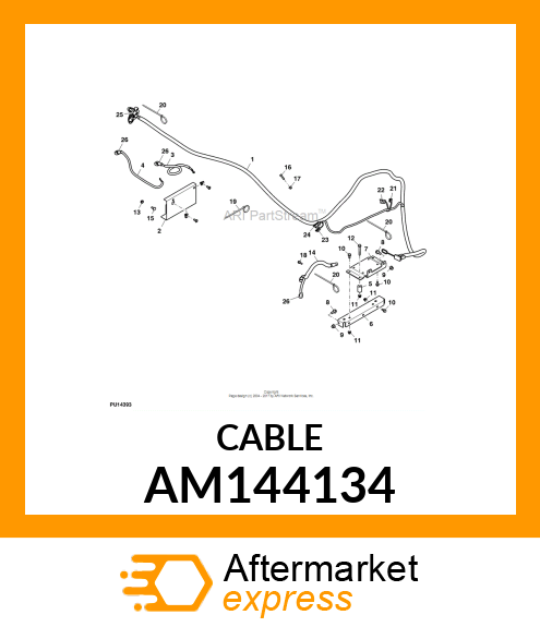 POSITIVE WINCH BATTERY CABLE AM144134