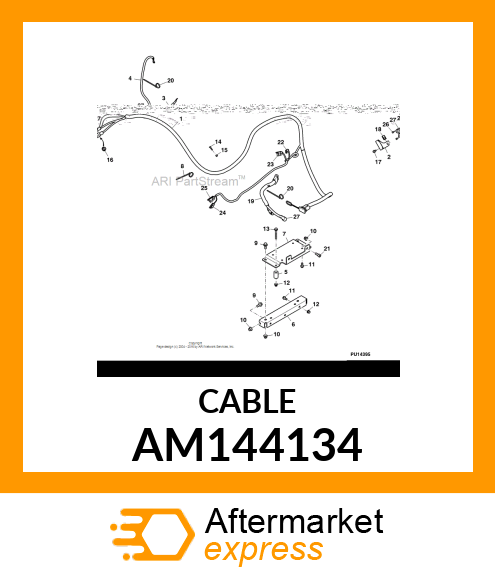 POSITIVE WINCH BATTERY CABLE AM144134