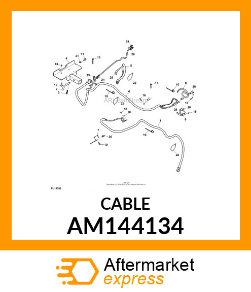 POSITIVE WINCH BATTERY CABLE AM144134