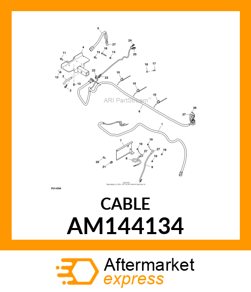 POSITIVE WINCH BATTERY CABLE AM144134