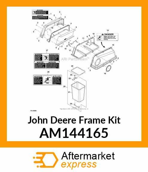 KIT, REPLACEMNT HOPPER FRAME AM144165