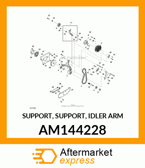 SUPPORT, SUPPORT, IDLER ARM AM144228
