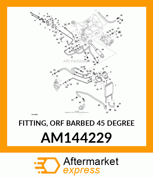 FITTING, ORF BARBED 45 DEGREE AM144229