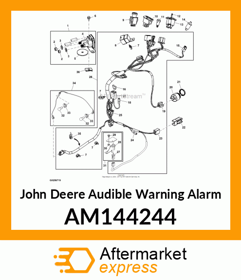 AUDIBLE WARNING ALARM, ALARM AM144244