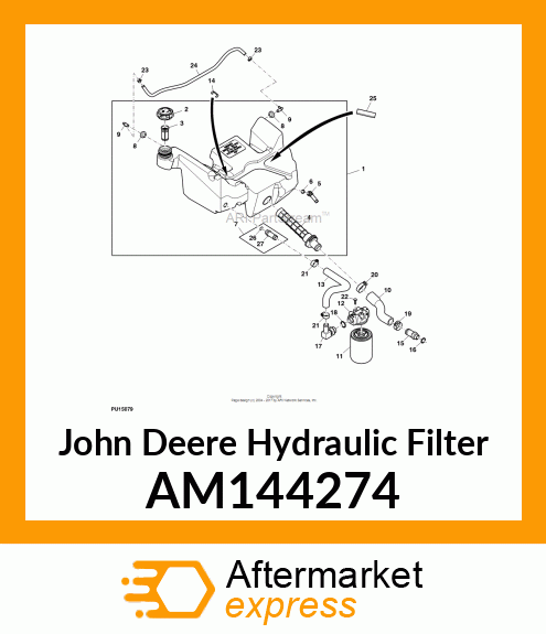 FILTER, HYDRAULIC CARTRIDGE AM144274