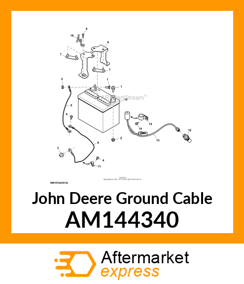 GROUND CABLE, BATTERY CABLE XUV590I AM144340