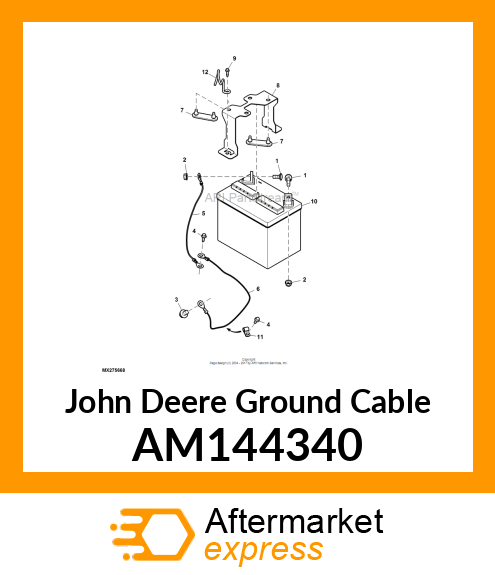 GROUND CABLE, BATTERY CABLE XUV590I AM144340