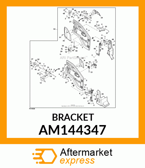 ASSEMBLY, INTERIOR HANDLE MOUNT AM144347