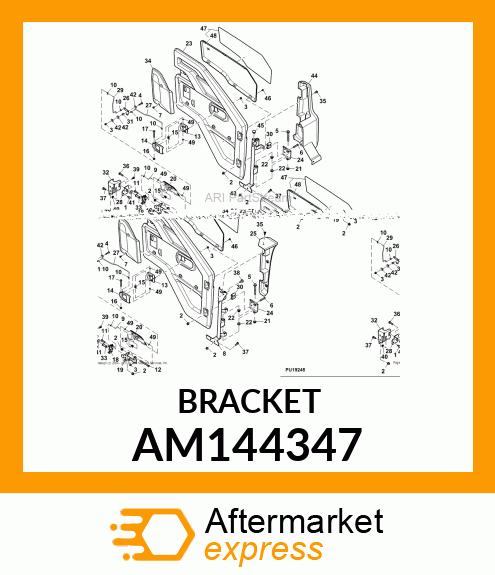 ASSEMBLY, INTERIOR HANDLE MOUNT AM144347