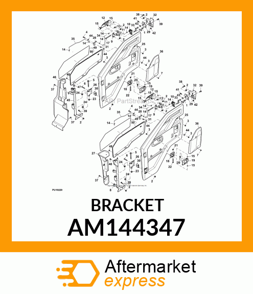 ASSEMBLY, INTERIOR HANDLE MOUNT AM144347