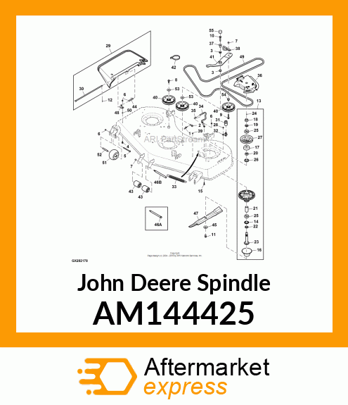 SPINDLE, SPINDLE ASSEMBLY, 60HC AM144425