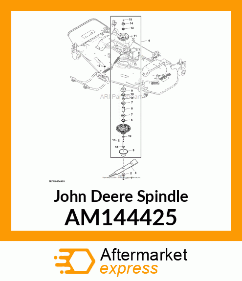 SPINDLE, SPINDLE ASSEMBLY, 60HC AM144425