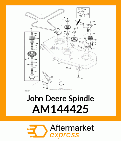 SPINDLE, SPINDLE ASSEMBLY, 60HC AM144425