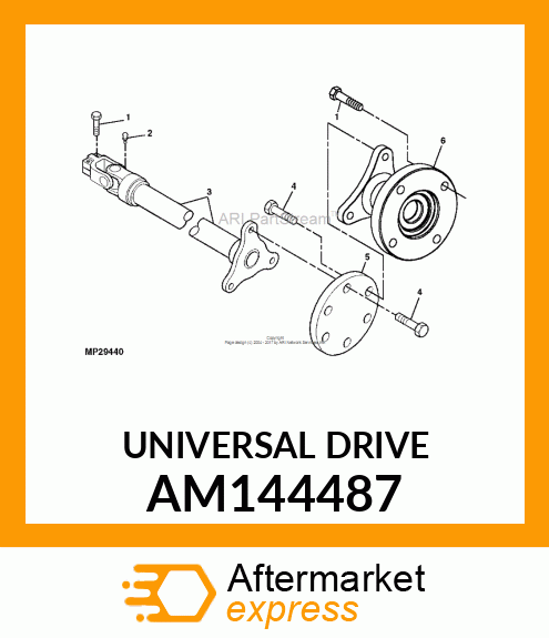 DRIVESHAFT, UNIVERSAL (GAS) AM144487