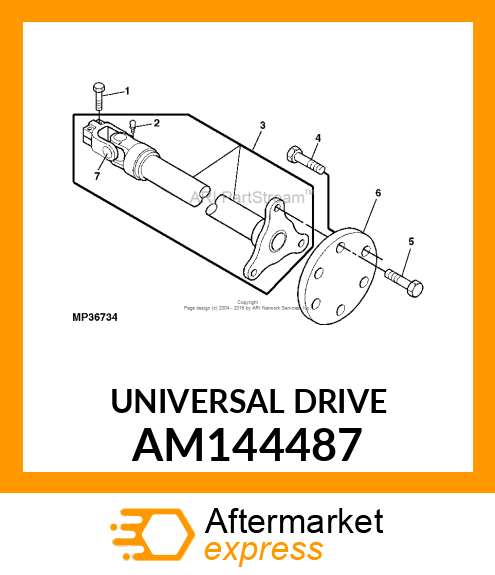 DRIVESHAFT, UNIVERSAL (GAS) AM144487